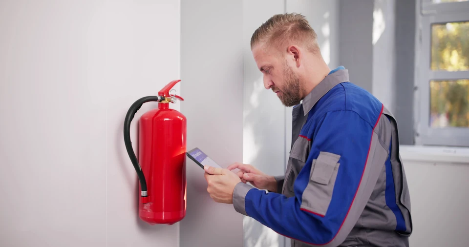 Composition circulaire divisée en quatre segments illustrant des services de sécurité incendie